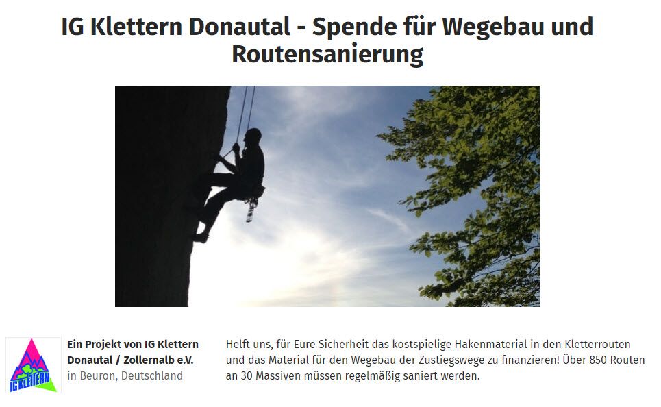 Spende für Wegebau und Routensanierung