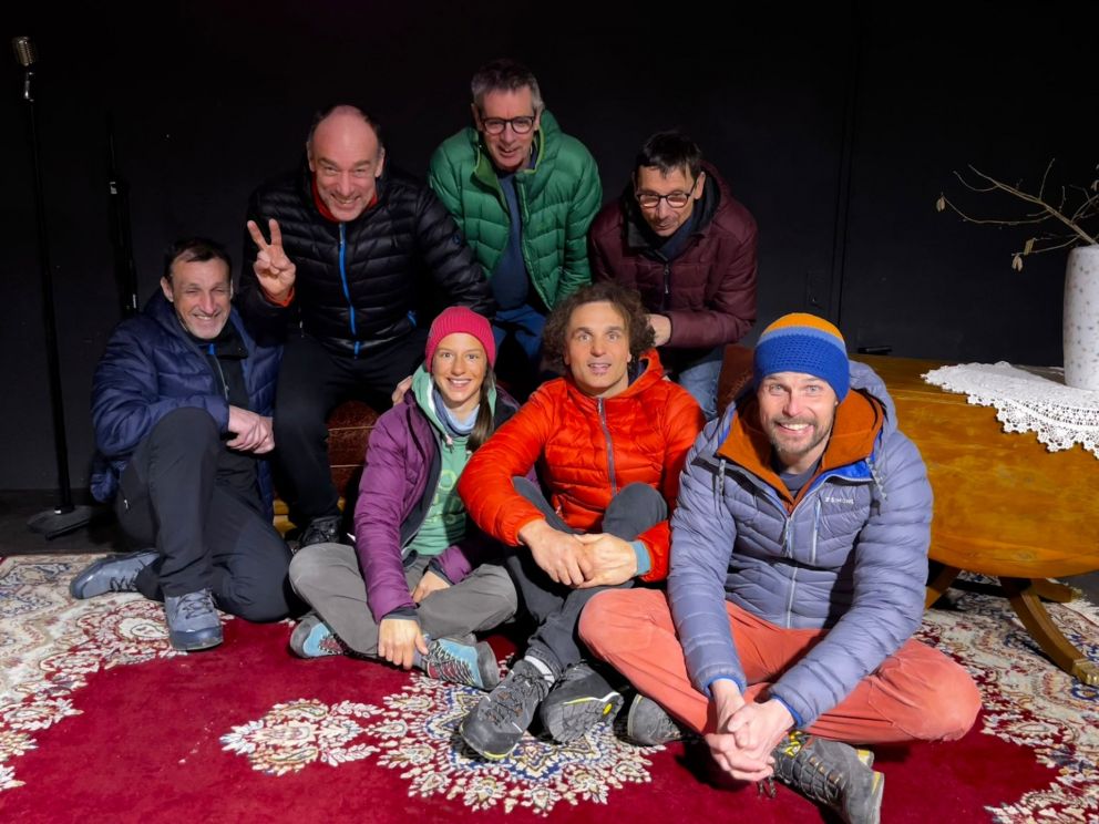 IG Klettern Uhuverhörer Nachteulen-Team:
v.l.n.r.  Jakob Pelz, Georg Hermann, Katja Schaudt, Reiner Hermann, Daniel Stadler, Harald Schulze, Thomas Hermann